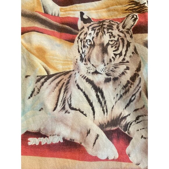 Vintage Jamaican Islander LARGE Mens Shorts tiger leopard animal DISTRESSED pics - Picture 2 of 6